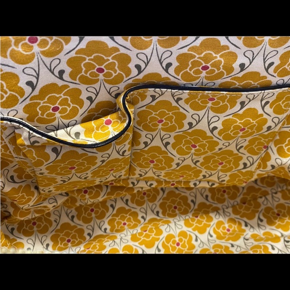 EMMA FOX Navy White Leather Zip Top Shoulder And Elbow Straps Satchel Bag - Picture 5 of 12